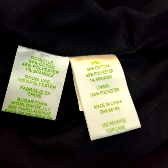 🎉 HP 🎉  Lilly Pulitzer Navy Blue Ribbed Deep V-Neck 3/4 Sleeve Dress - M - Picture 8 of 8